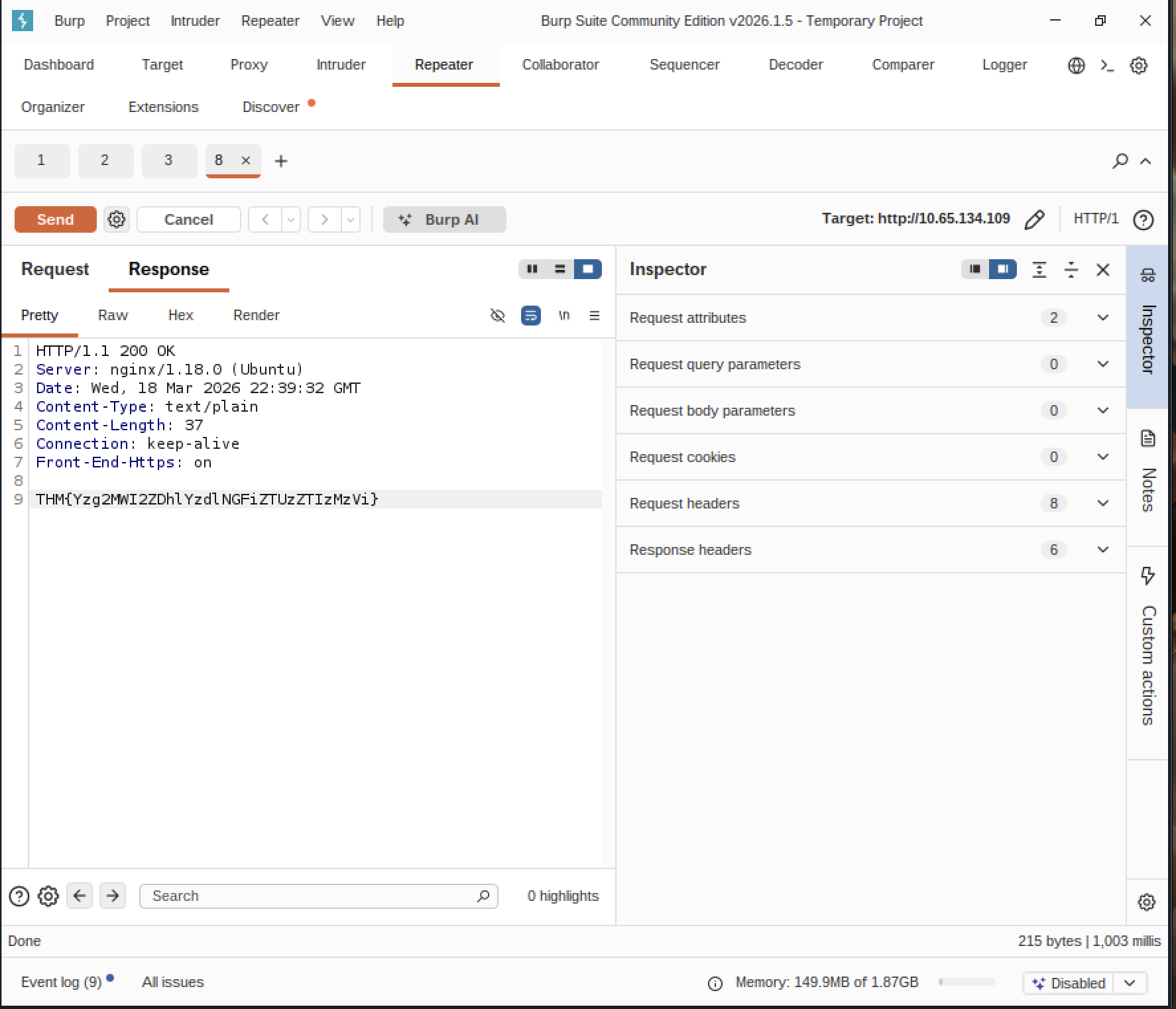 Flag returned after header injection